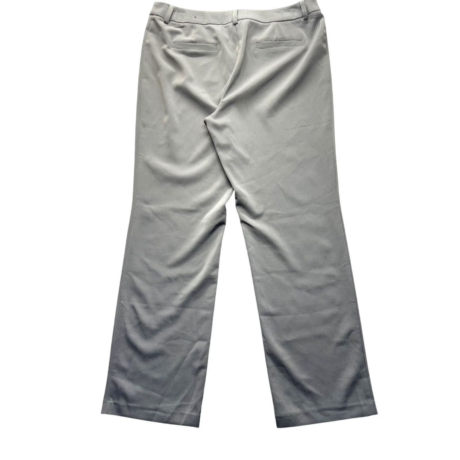 Vintage Chico's Dress Pants Gray Size 2 Regular Stretch Tailored Fit Front Flat Front Straight Leg Womens Pants Dress Pants Modern Tailored Fit 226B Size 26" / US 2 / IT 38 - 2 Thumbnail