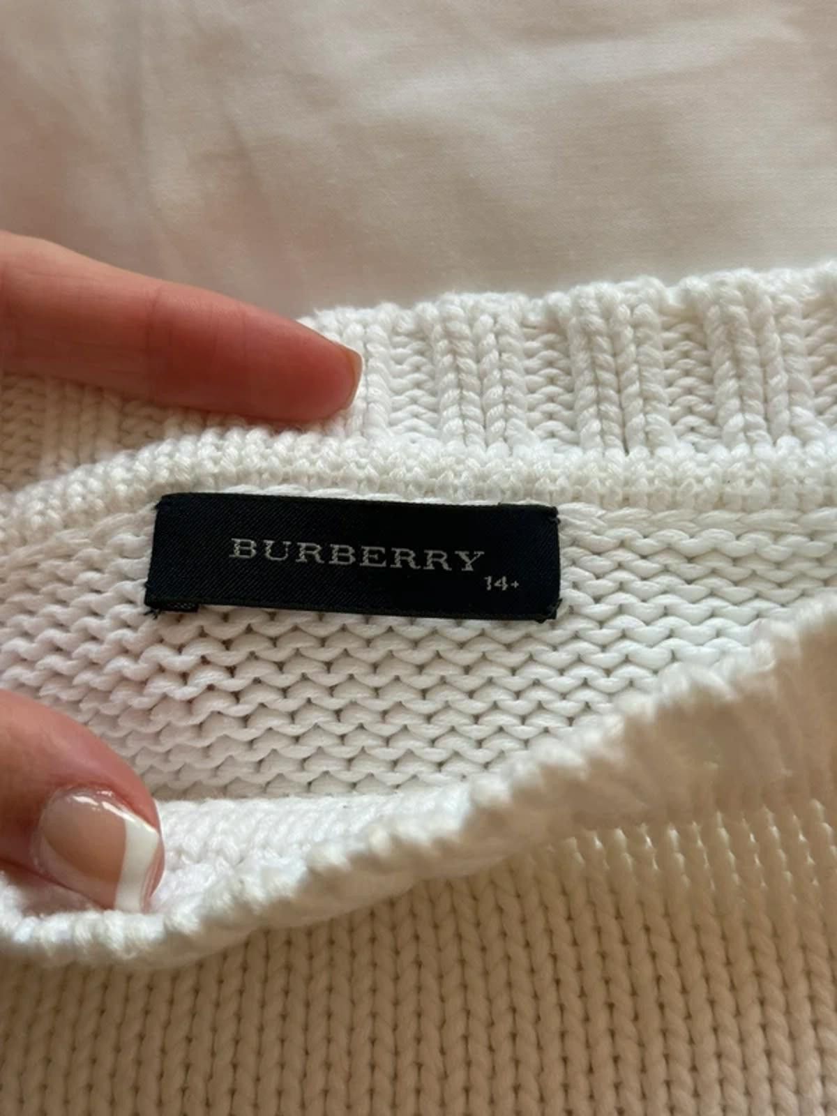 Burberry Burberry white knitted jumper Size L / US 10 / IT 46 - 5 Thumbnail