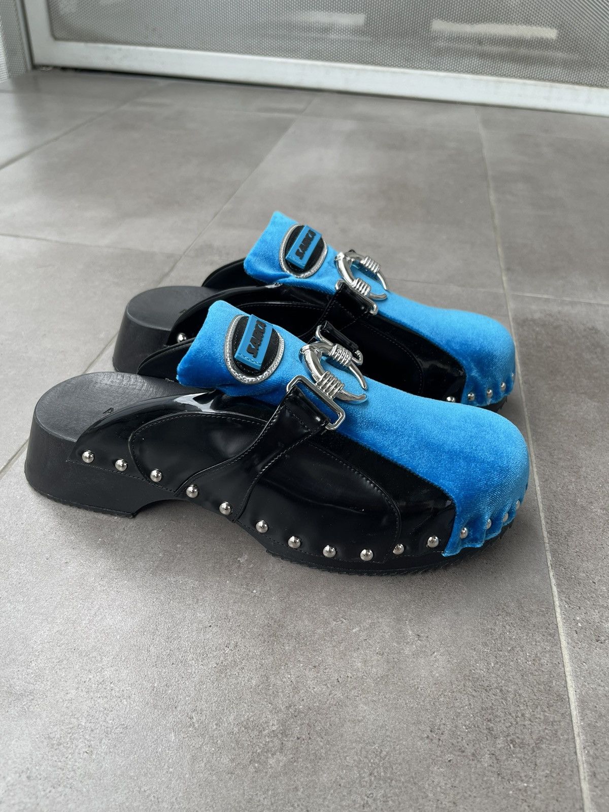 Ancuta Sarca !DS! SS23 Ancuta Sarca Beetle Velvet Leather Trainer Clogs Size US 9 / IT 39 - 11 Thumbnail