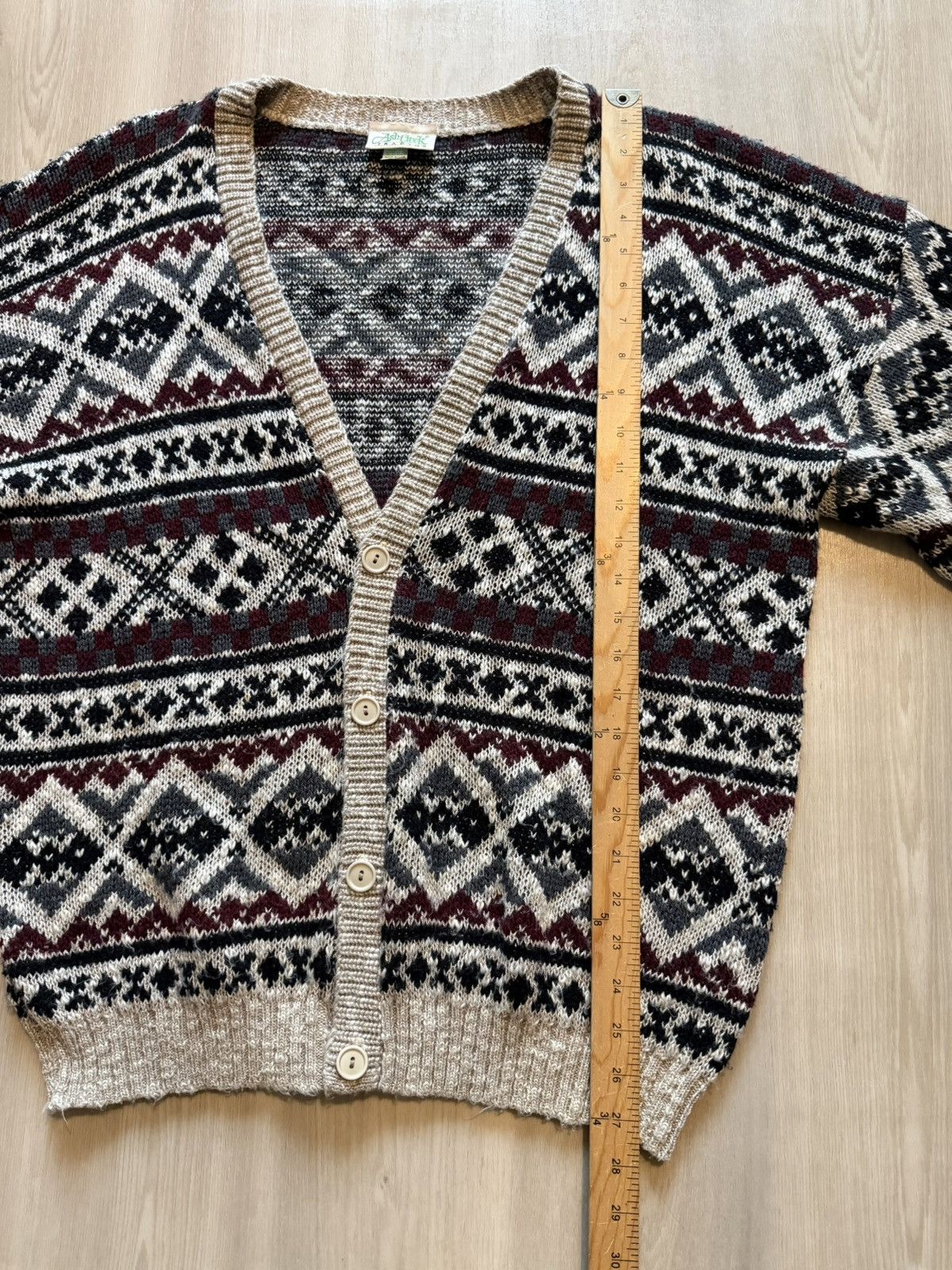 Vintage Vintage 90s Ash Creek Trading Knit Grandpa Cardigan USA Sz L Size US L / EU 52-54 / 3 - 5 Thumbnail
