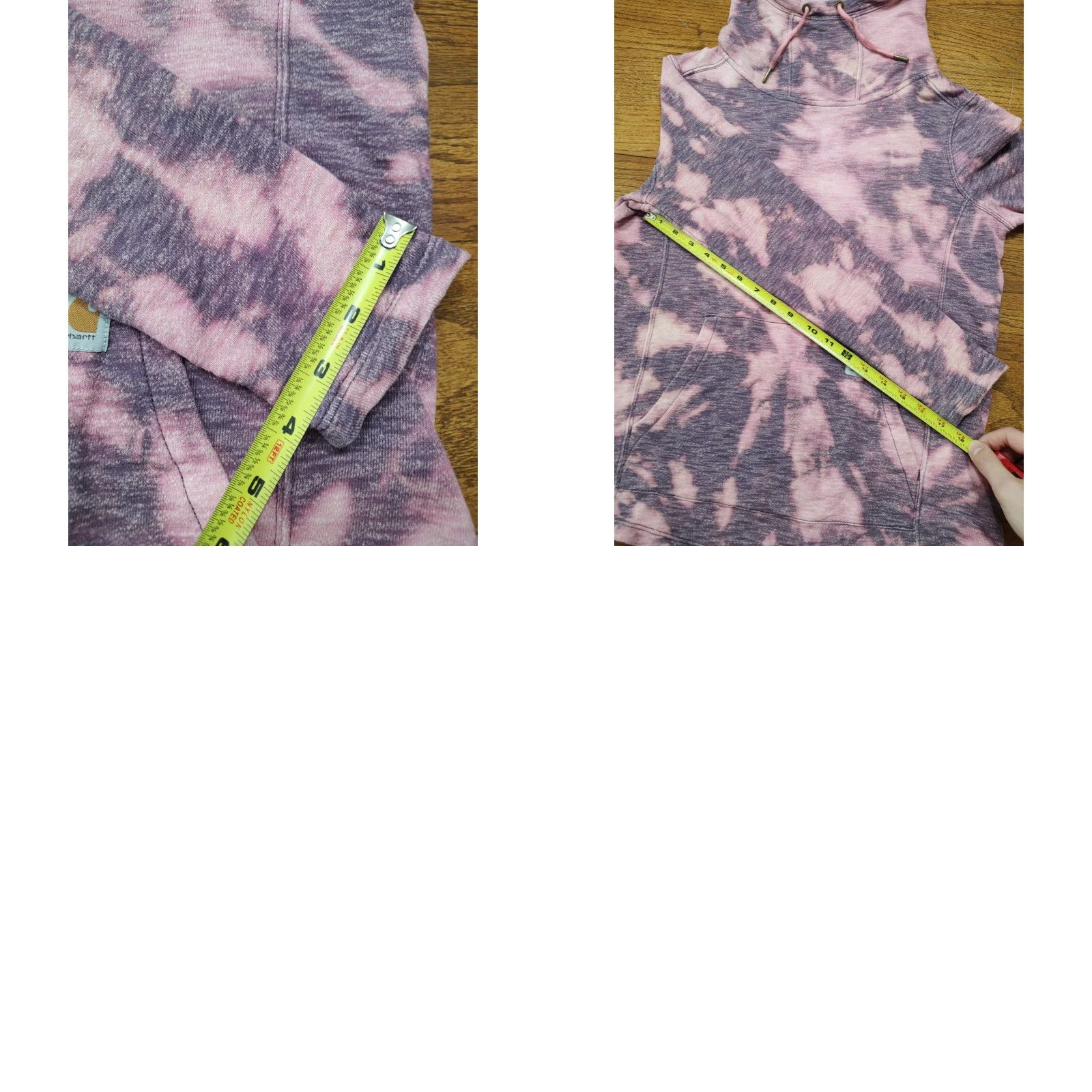 Carhartt VINTAGE Carhartt Womens M Funnel Neck Pullover Hoodie Sweatshirt Acid Wash Tie Dye Size M / US 6-8 / IT 42-44 - 8 Thumbnail