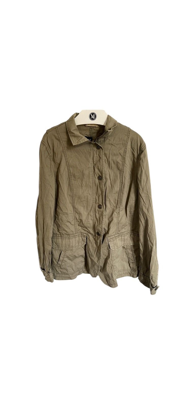 Gap Gap olive khaki jacket button up with zip military Size L / US 10 / IT 46 - 1 Thumbnail