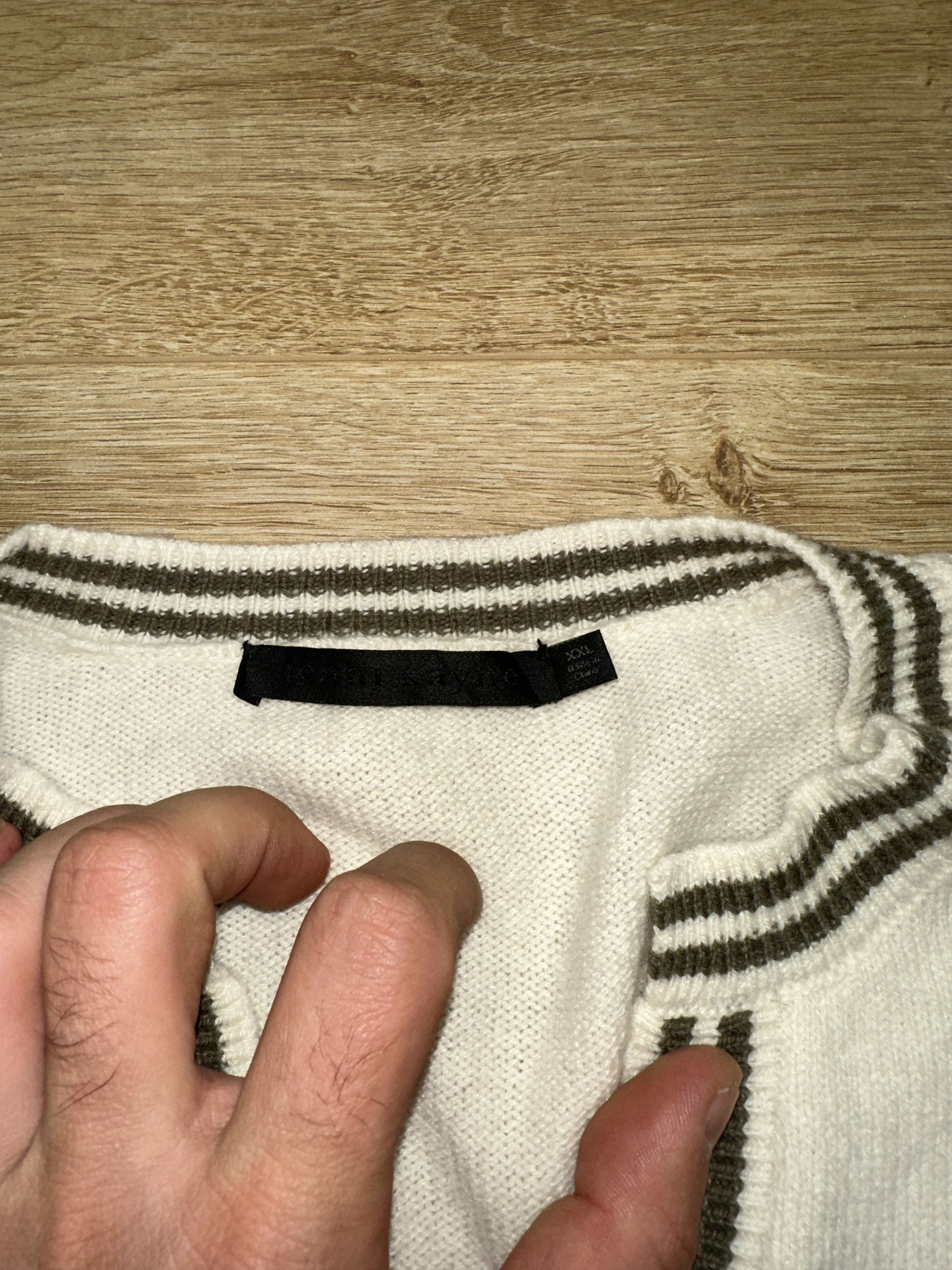 Other Jenni Kayne Wool Cashmere Knit Striped Trim Pullover Size L Size L / US 10 / IT 46 - 3 Thumbnail
