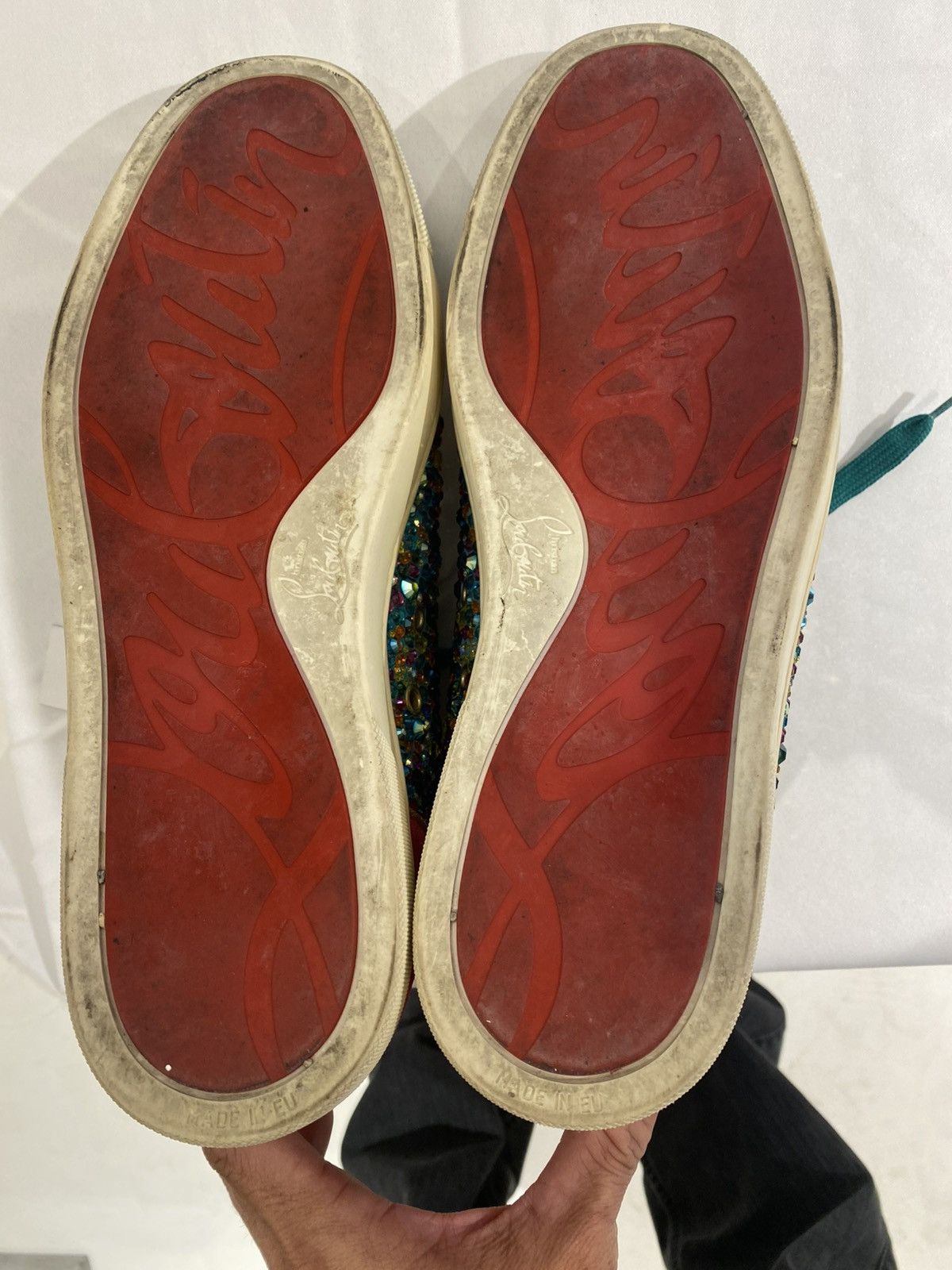 Christian Louboutin Christian Louboutin Strauss Swarovski Crystal Sneakers Size US 9.5 / EU 42-43 - 7 Thumbnail