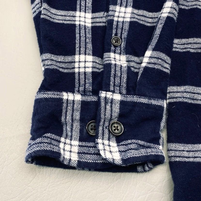 Lands' End VINTAGE Lands' End Flagship Flannel Shirt Mens XL Blue White Plaid Traditional Fit 8407 Size US XL / EU 56 / 4 - 3 Thumbnail
