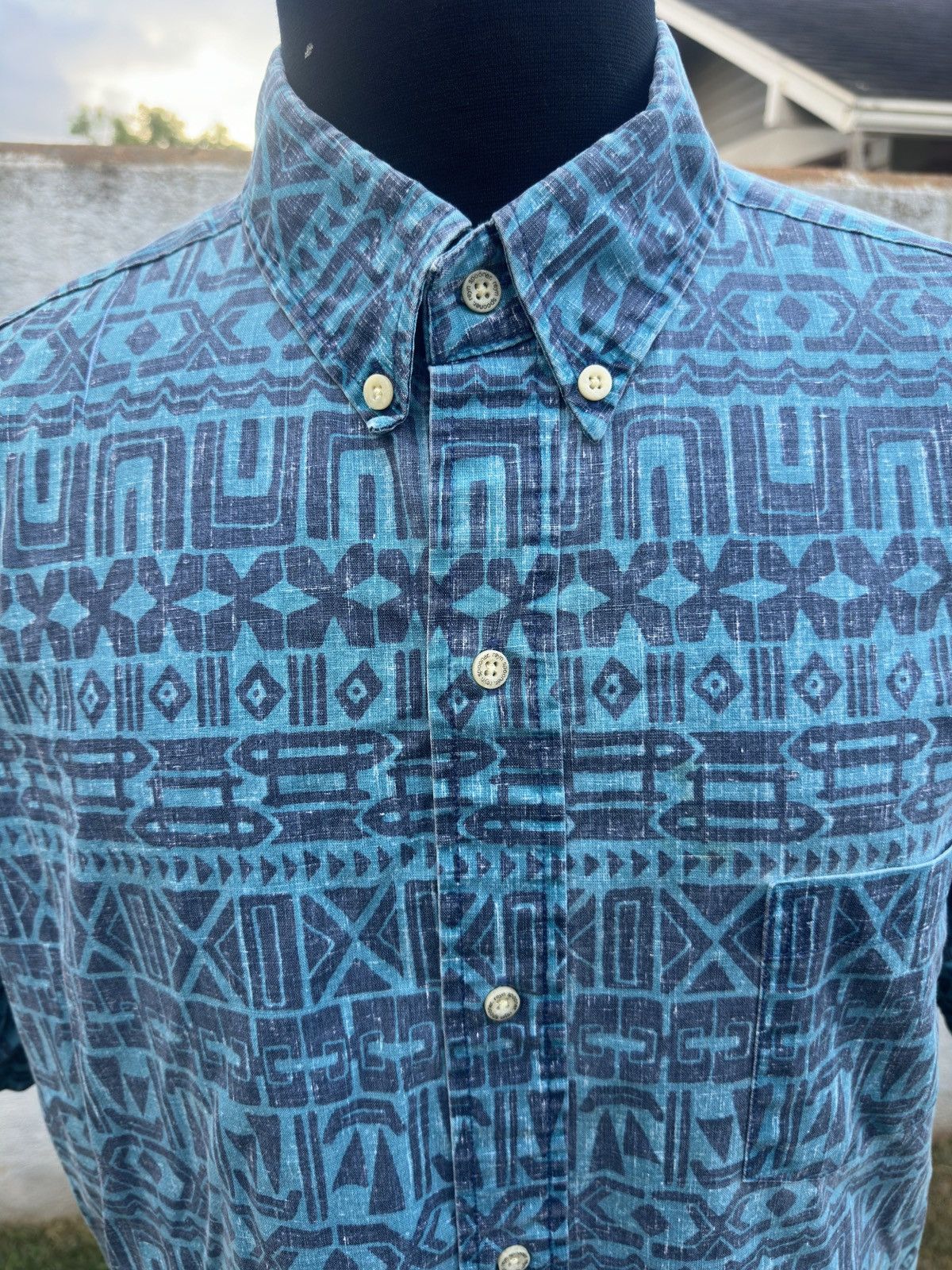 Reyn Spooner PreOwned Reyn Spooner Hawaiian Print Blue/Green Men's XL Size US XL / EU 56 / 4 - 3 Thumbnail