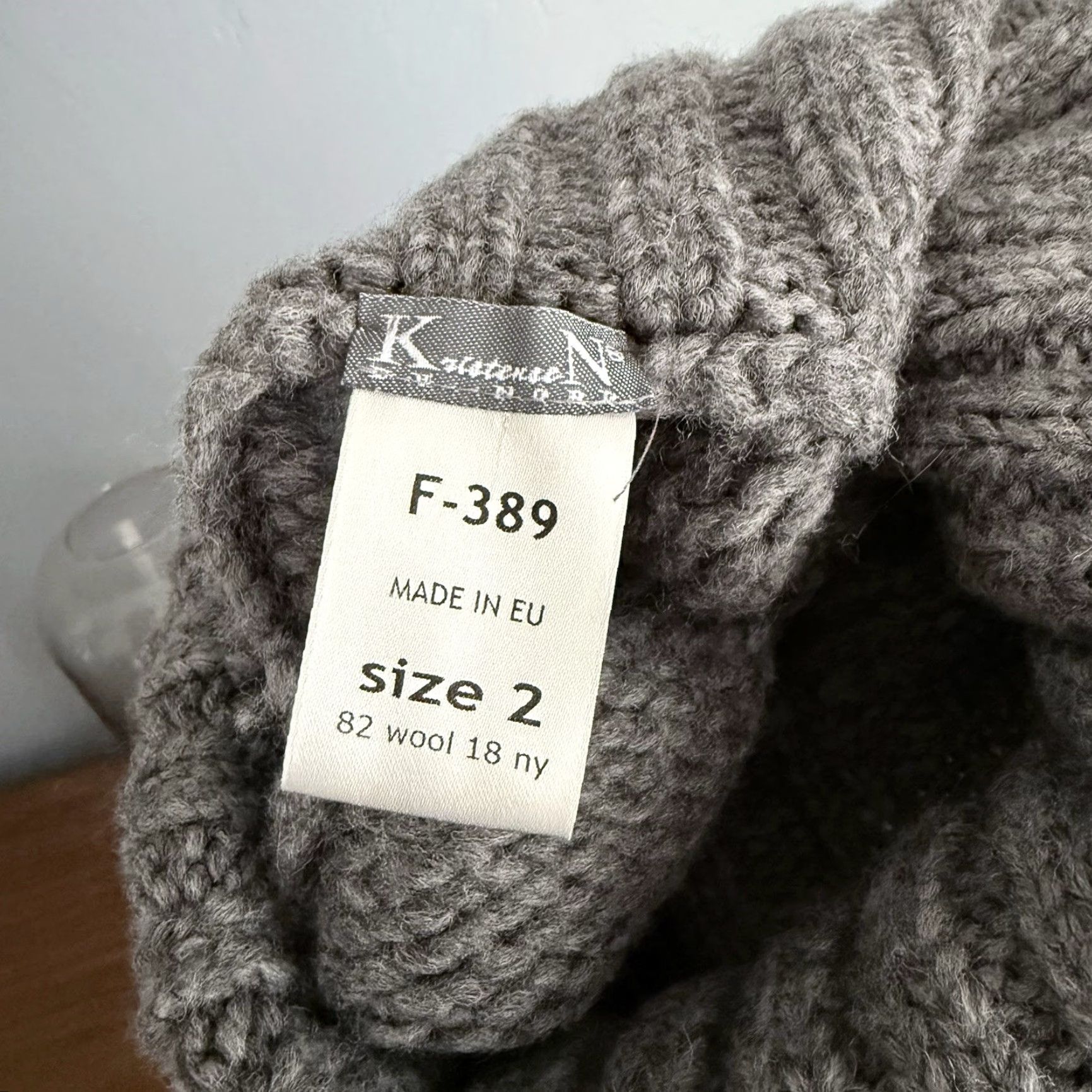 Vintage VINTAGE Kristensen Du Nord Chunky Knit Wool Sweater Turtleneck Lagenlook Grey Sz 2/M Womens Pull Over 82% wool, 18% nylon Size XS / US 0-2 / IT 36-38 - 6 Thumbnail