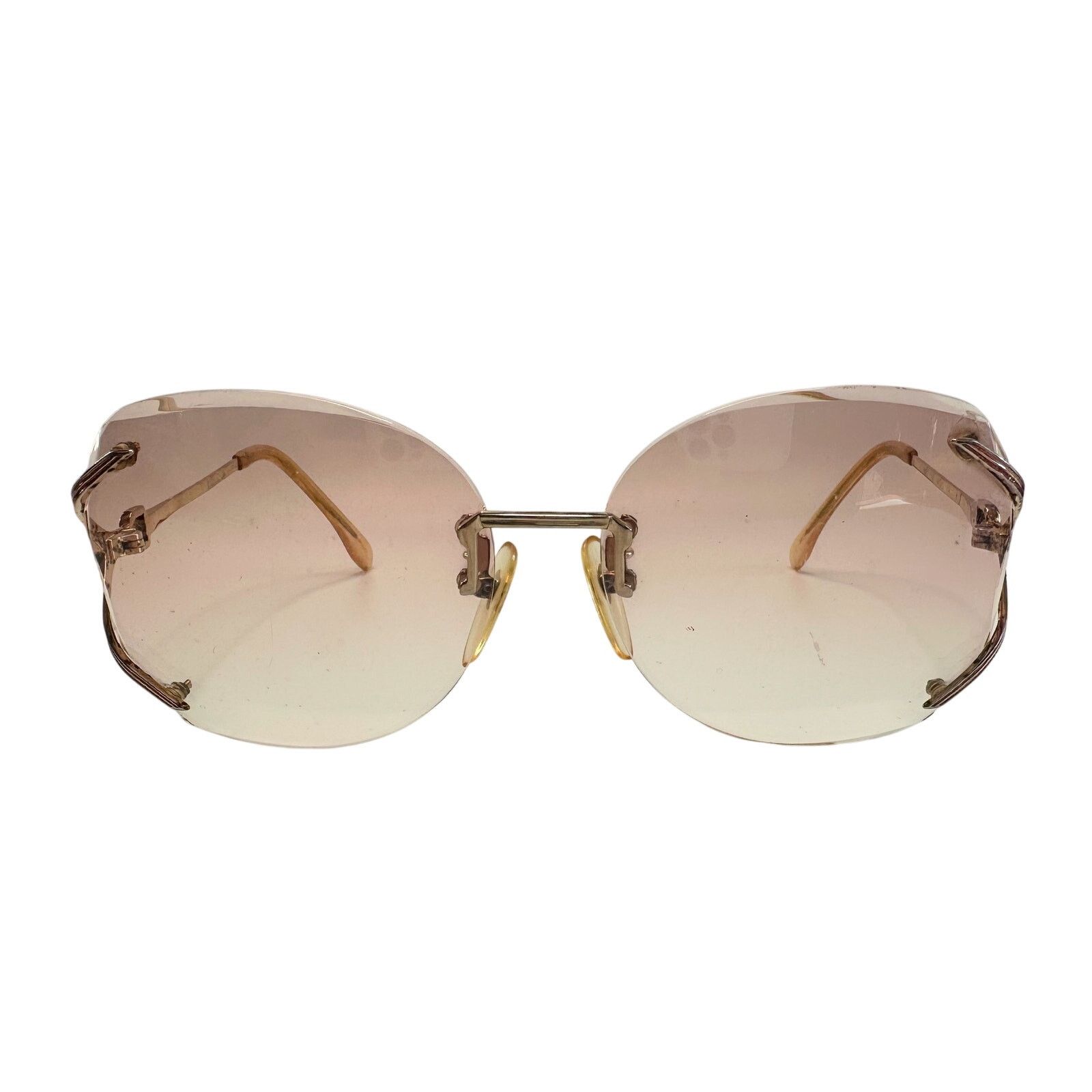 Yves Saint Laurent YSL - Yves Saint Laurent Amber Rose Rimless Sunglasses Size ONE SIZE - 6 Thumbnail