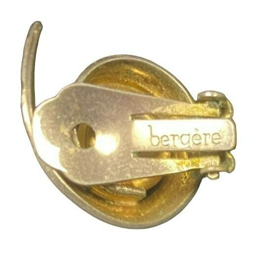 Other Rare Vintage signed Bergere Gold tone and Faux Pearl Brooch Size ONE SIZE - 8 Thumbnail