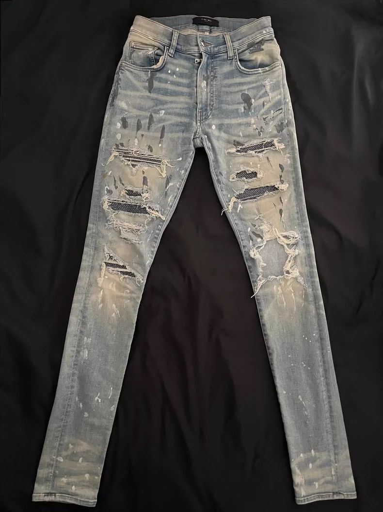 Amiri Amiri 17SS MX1 Diamond Patch Skinny Jeans 2502-Nextarrow Size US 30 / EU 46 - 1 Thumbnail