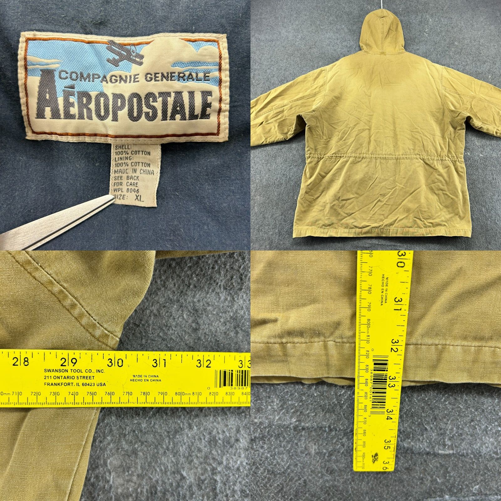 Vintage VINTAGE Aéropostale Jacket Men XL Brown Parka Canvas Hooded 90s Sun Faded Chore Workwear Casual Zip Size US XL / EU 56 / 4 - 11 Thumbnail