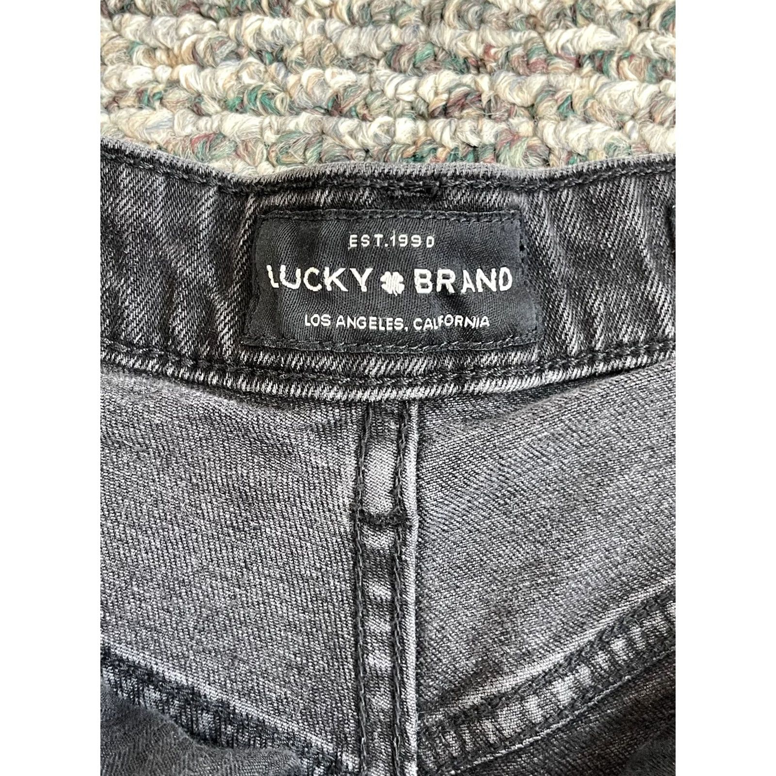 Lucky Brand Lucky Brand Shorts Womens 2/26 Black Denim Cut Off Distressed Pocket Zip Cotton Size 26" / US 2 / IT 38 - 5 Thumbnail