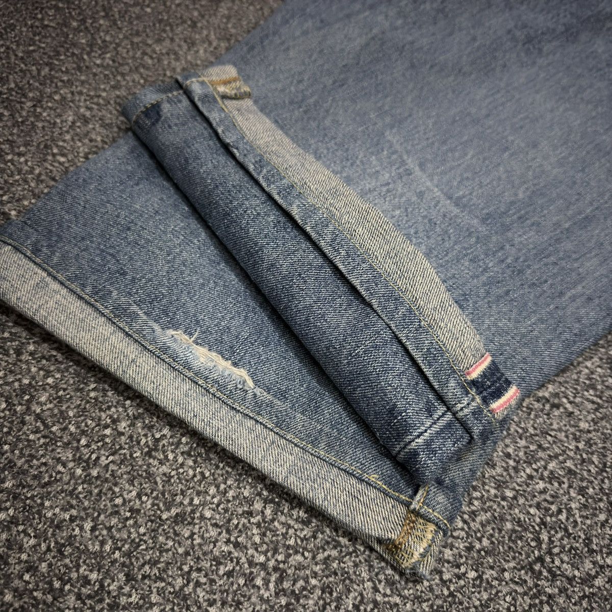 Edwin 🇯🇵 Japanese Vintage 90s Edwin 505 Selvedge Stone Wash Denim Size US 32 / EU 48 - 12 Thumbnail