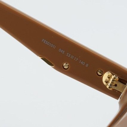 Fendi Fendi FE50101I 045 Eyeglasses Brown 53mm Cat Eye Frame Size ONE SIZE - 4 Thumbnail