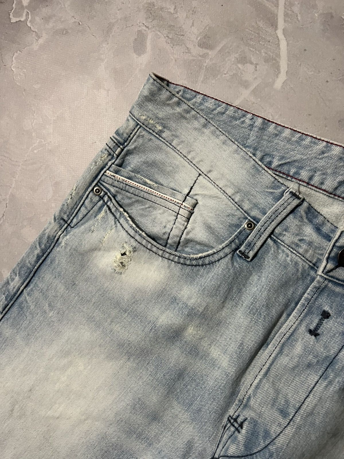 Japanese Brand Underground Light Blue Faded Jean / Slim Sexy Fit Retro Size US 34 / EU 50 - 5 Thumbnail