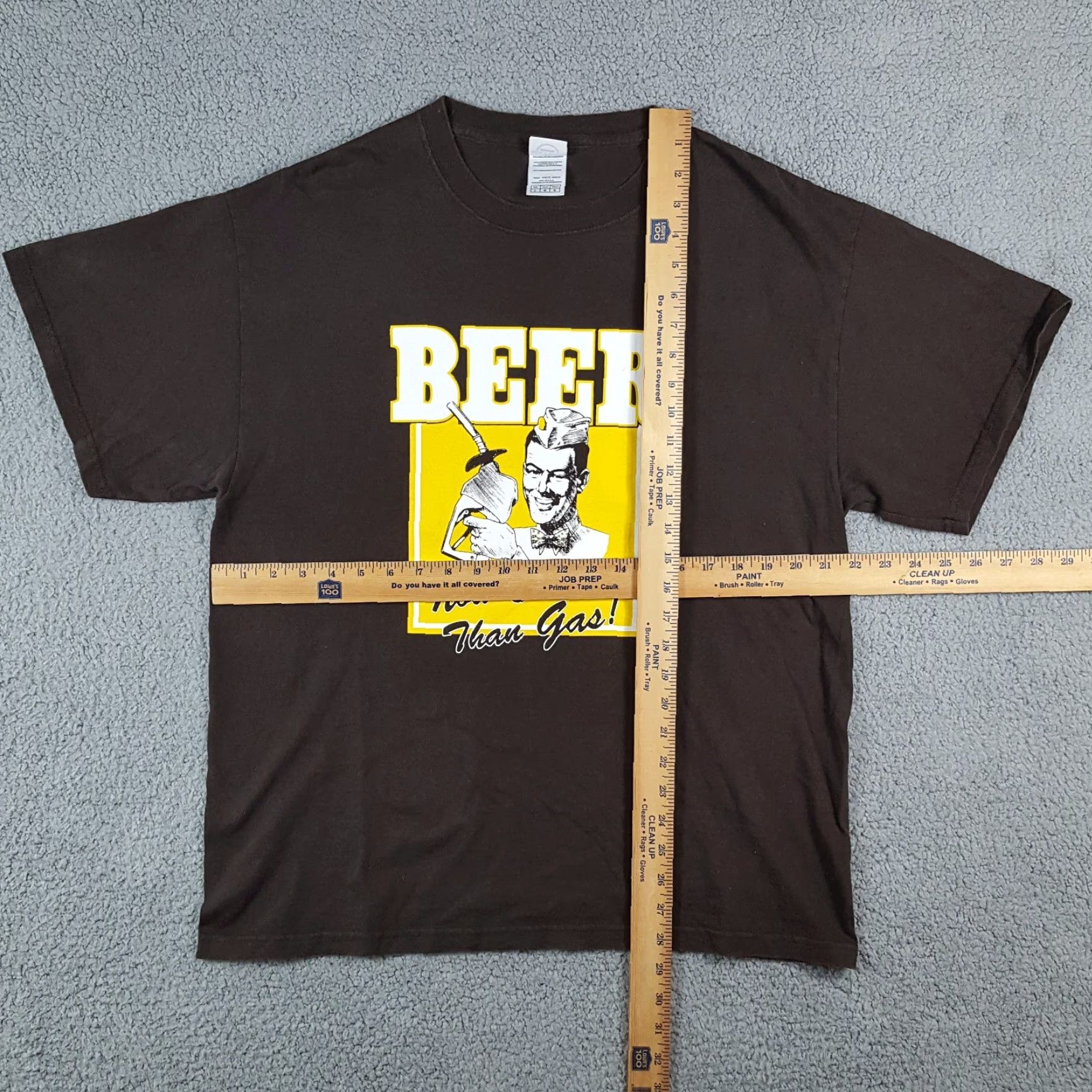 Delta VINTAGE Delta T-Shirt Shirt Mens Large Brown Y2K Beer Cartoon 90s 00s Retro Comic Funny Size US L / EU 52-54 / 3 - 8 Thumbnail