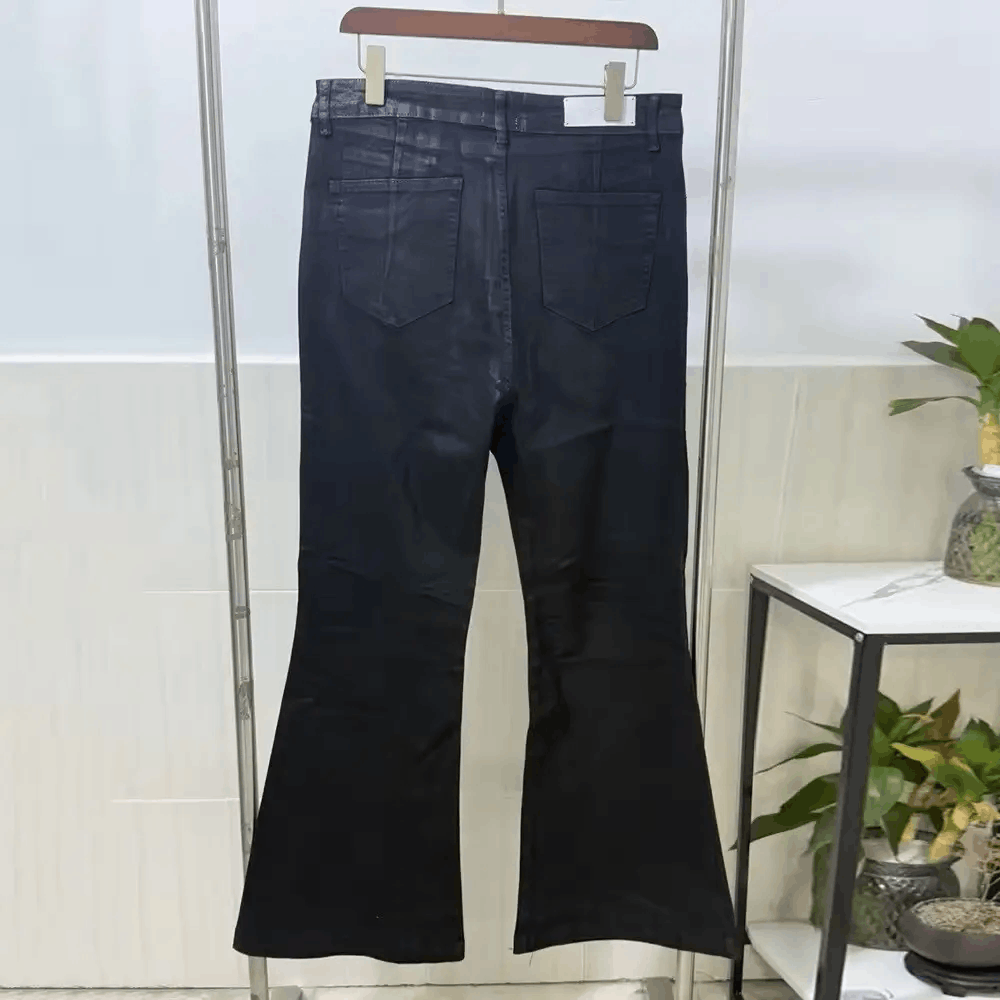 Jean Black loose-fitting wide-leg casual pants Size US 30 / EU 46 - 5 Thumbnail