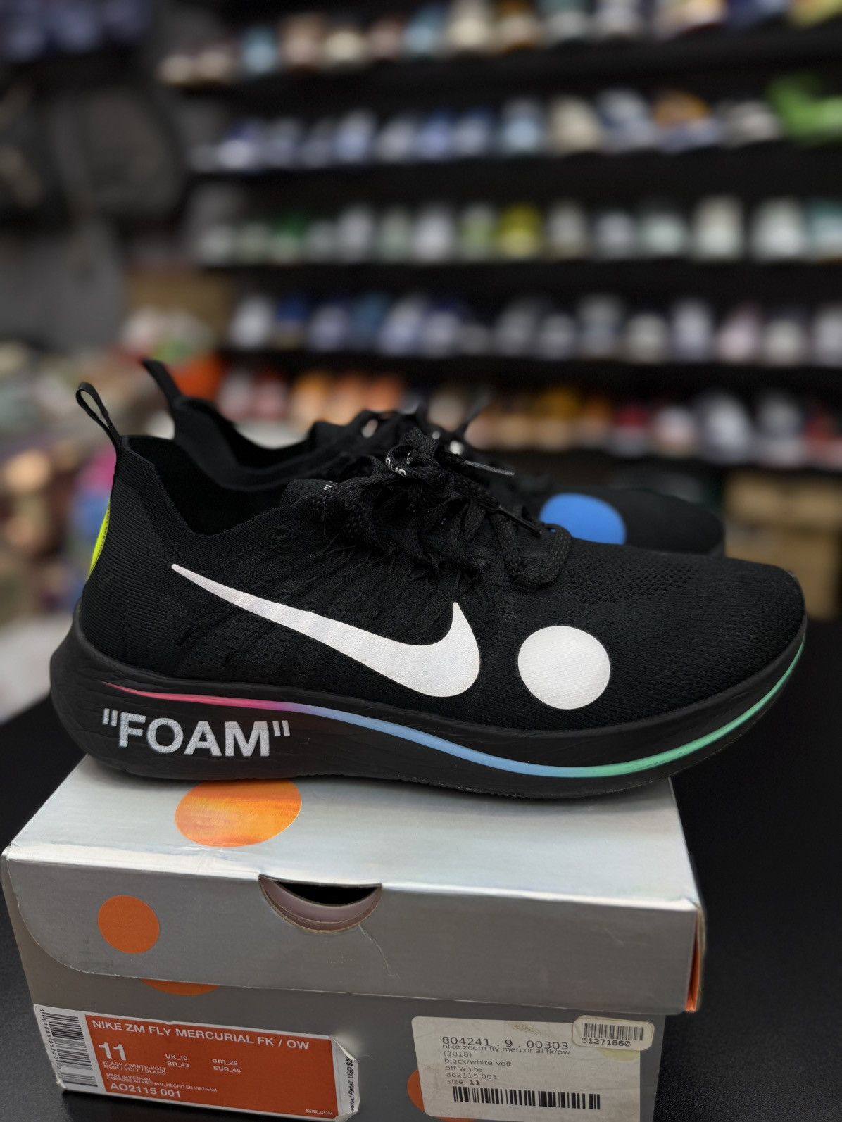 Nike Nike Off White Zoom Fly Mercurial Size 11 (AO2115-001) Size US 11 / EU 44 - 1 Thumbnail