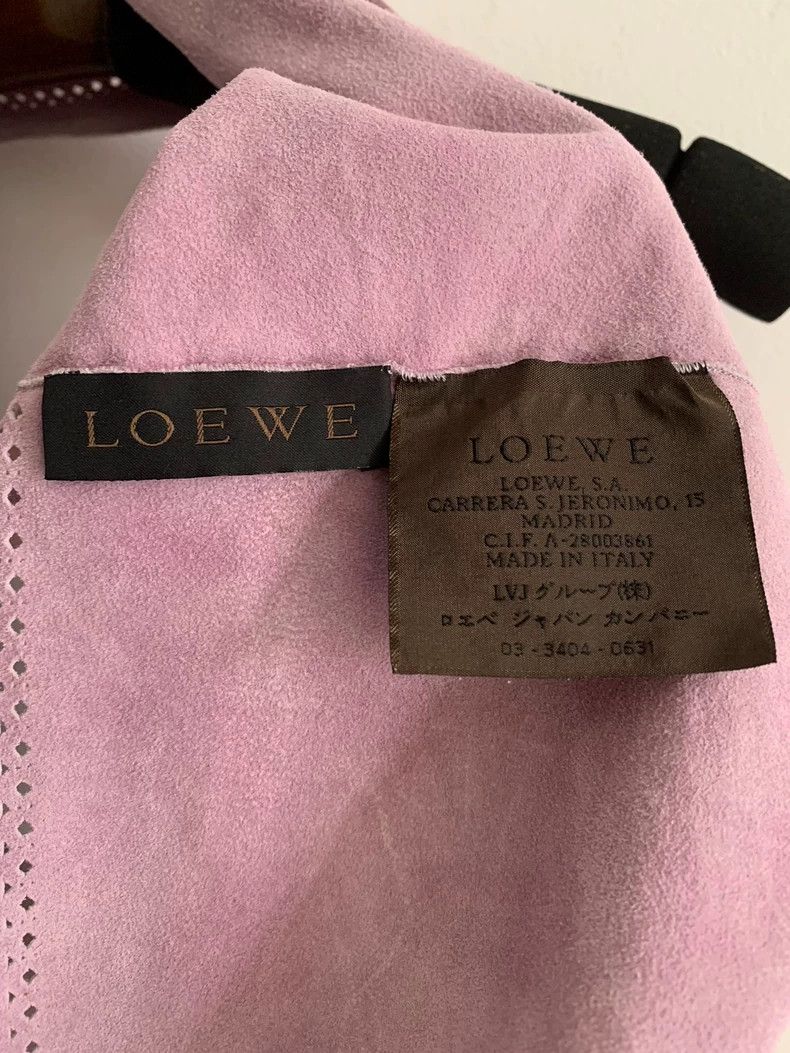 Loewe LOEWE Light purple sheepskin tasseled scarf Size ONE SIZE - 5 Thumbnail