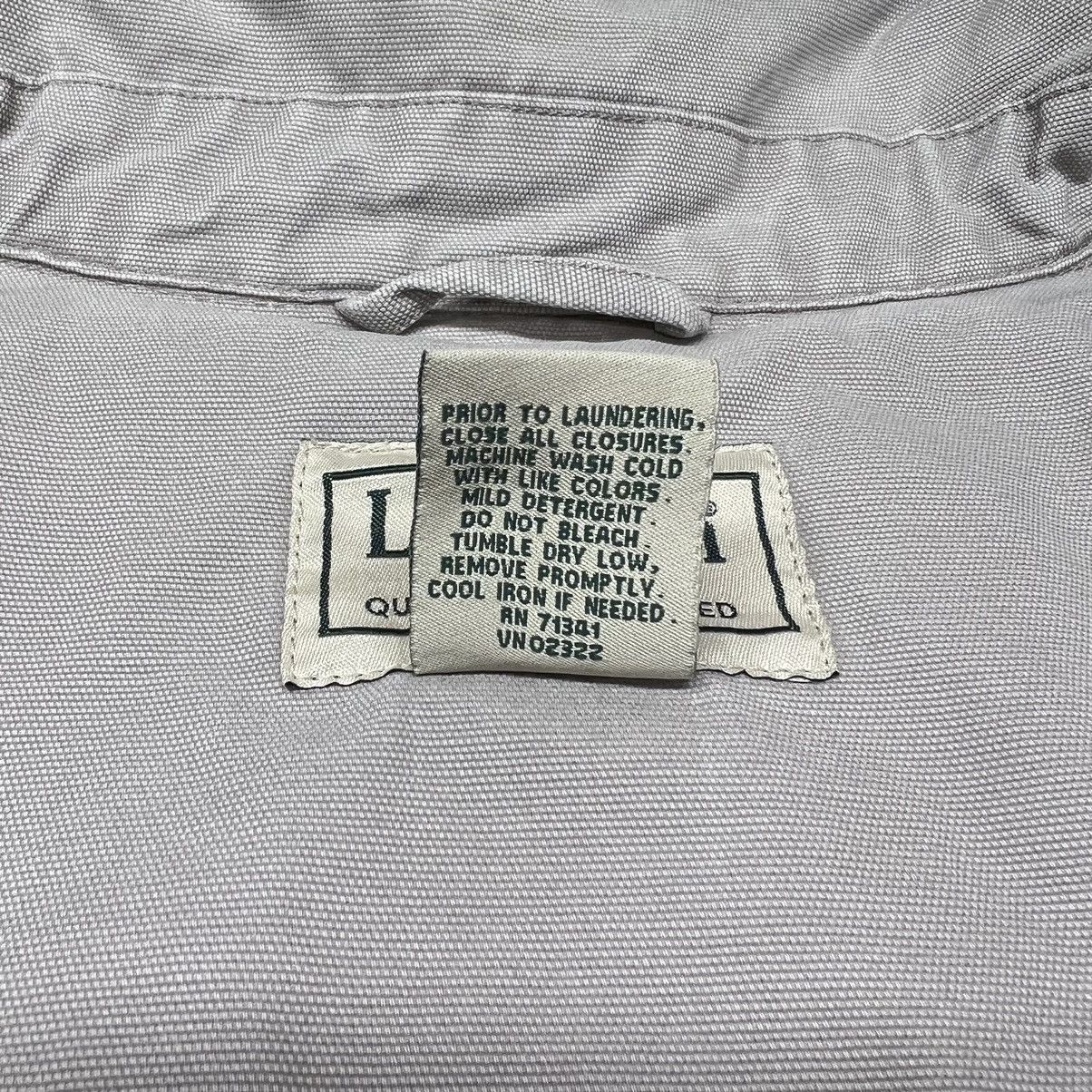 VTG LL Bean Jacket Beige Bomber Chore Canvas Full Zip