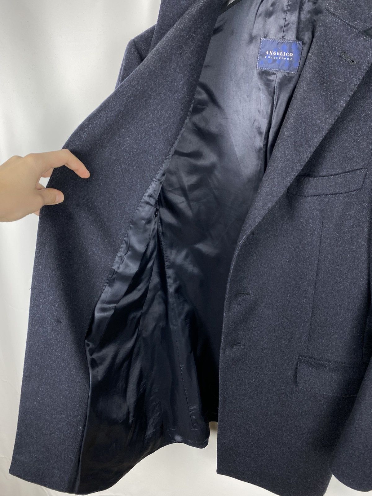 Other Angelico Collezione Lana Wool Roma Coat Blue size 48 Size US S / EU 44-46 / 1 - 9 Thumbnail
