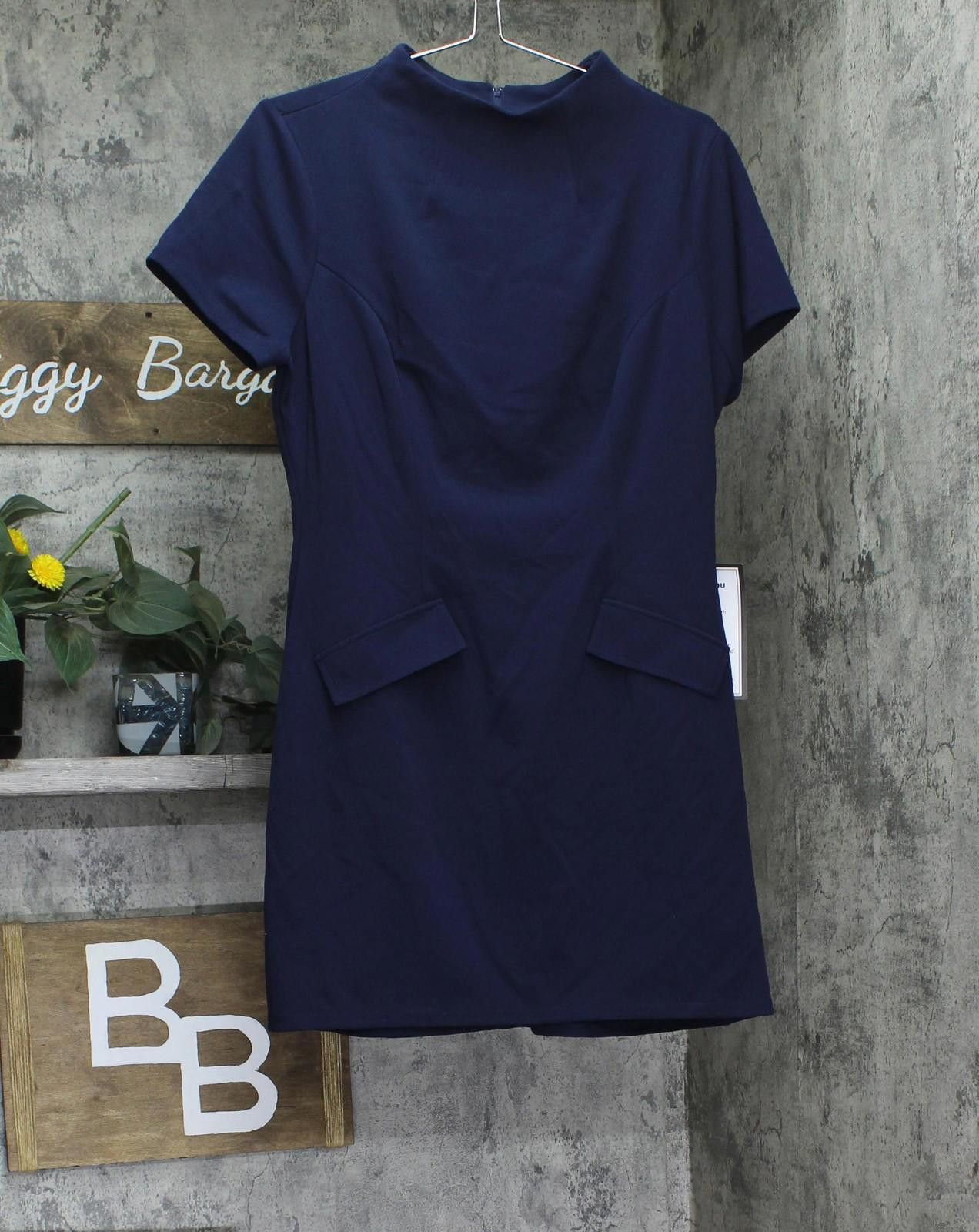 Other Nwt B. Darlin Flare Faux Pocket Mini Dress Navy Blue 13/14 Size M / US 6-8 / IT 42-44 - 1 Thumbnail