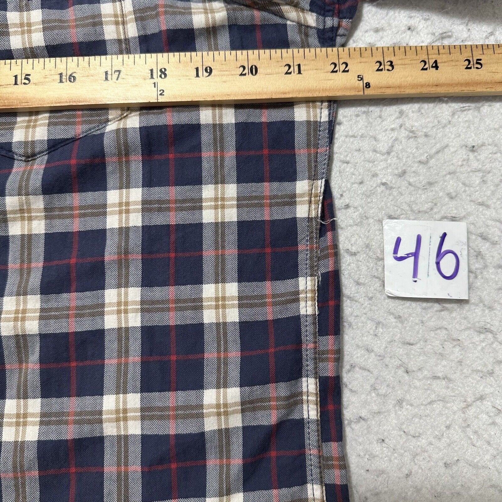 Gap GAP Men's Medium Button Down Pocket Shirt Blue Plaid Striped Size US L / EU 52-54 / 3 - 8 Thumbnail