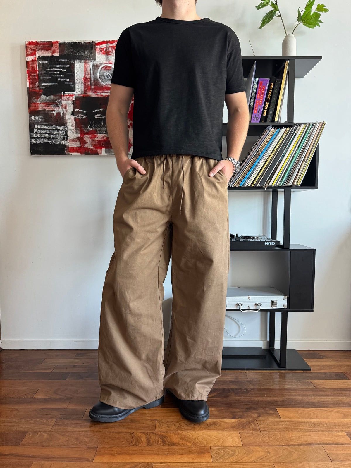 Other Berlinc Brown Canvas Parachute Baggy Pants Size US 32 / EU 48 - 2 Thumbnail
