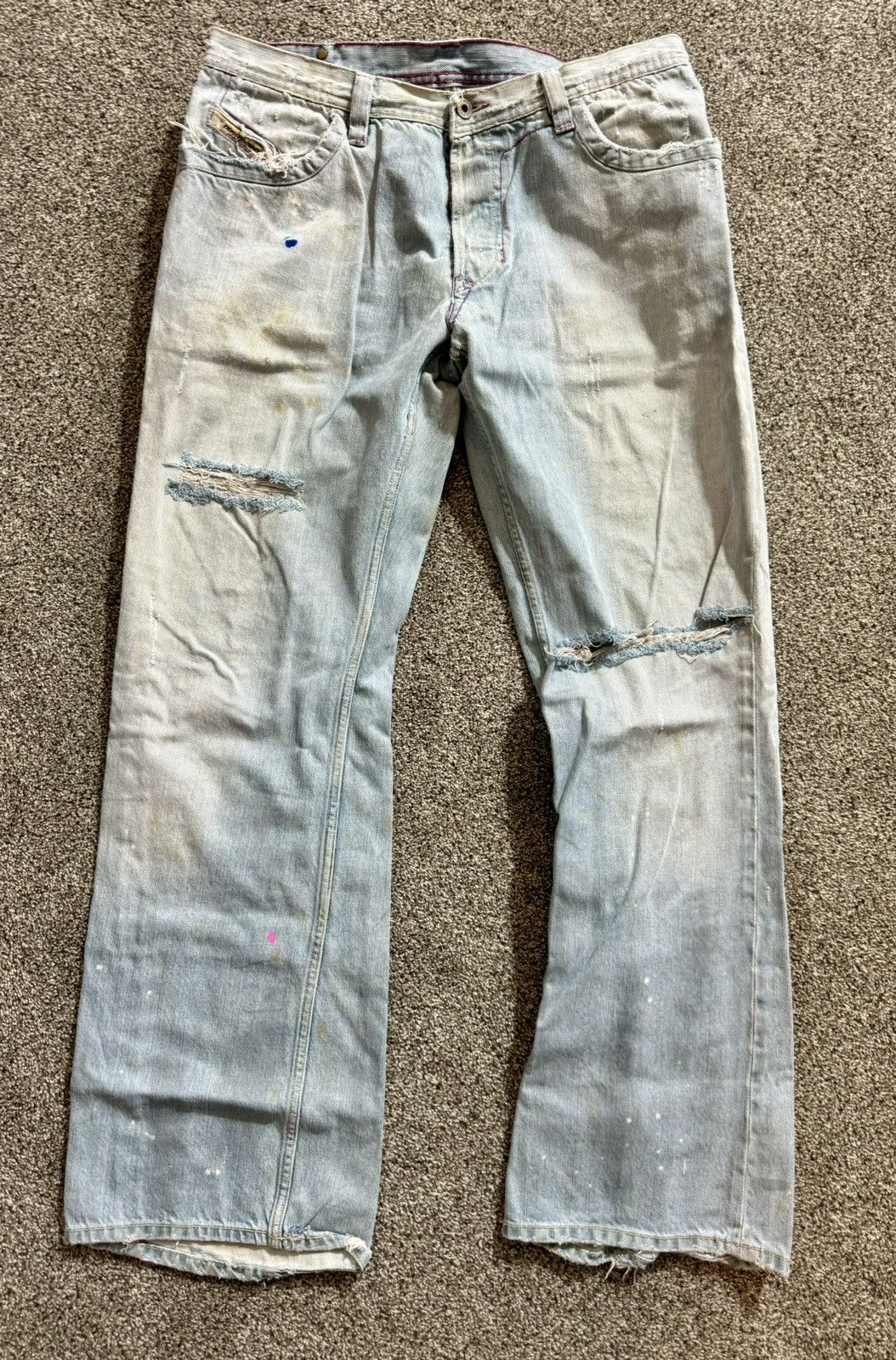 Diesel × Japanese Brand × Vintage 🦄 DIESEL WIDE FLAIR DISTRESSED AMAZING 🔥 Size US 36 / EU 52 - 19 Thumbnail