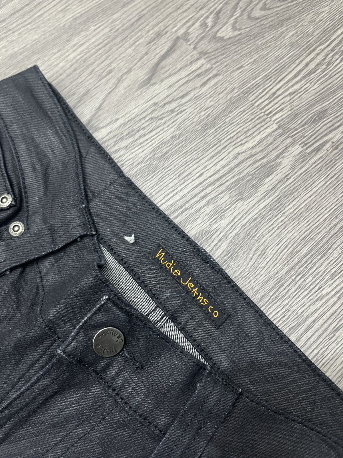 Nudie Jeans Nudie black coated denim Jeans Size US 31 - 6 Thumbnail