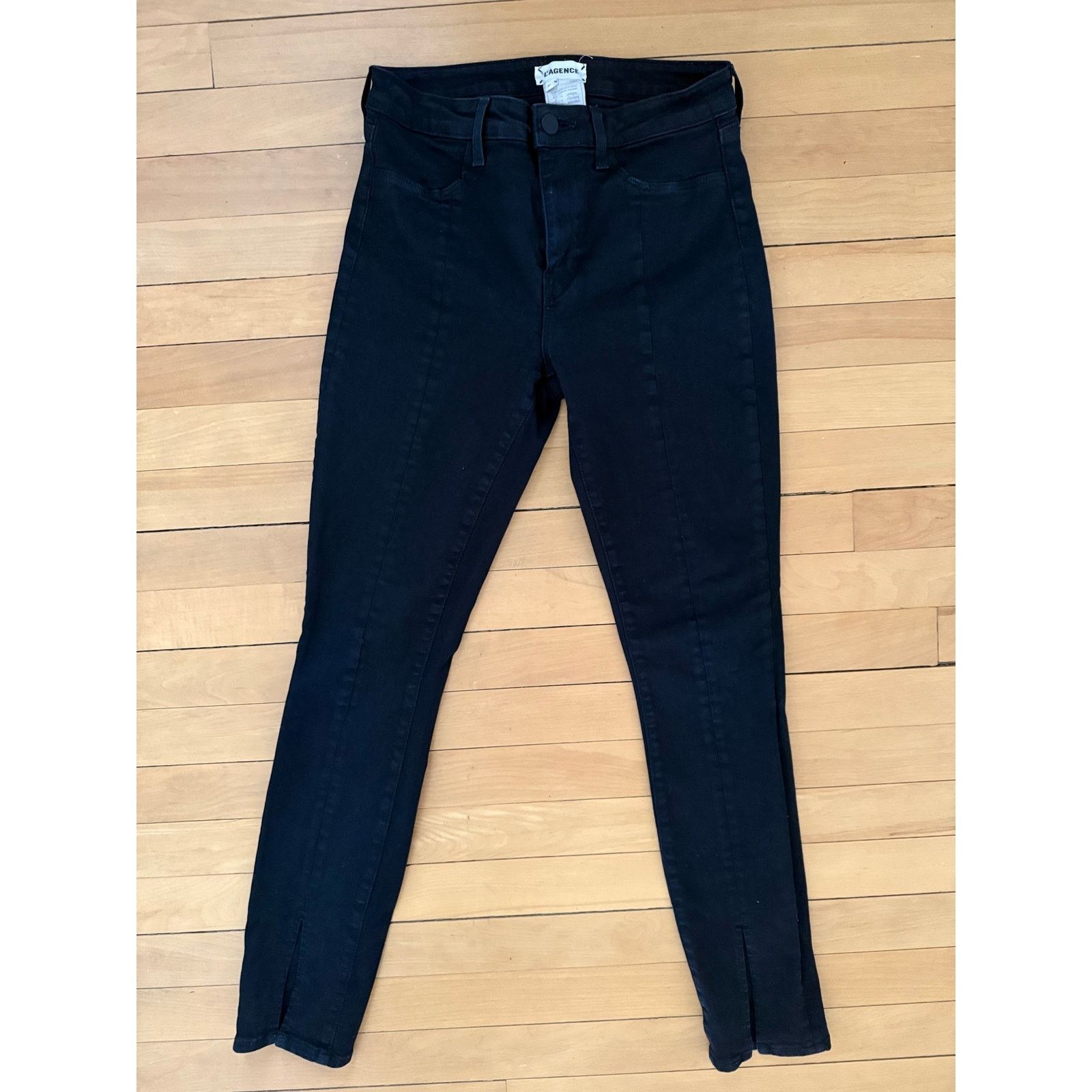 L'AGENCE L'AGENCE Jyothi High Rise Split Ankle Coated Jeans - 27 Size 27" / US 4 / IT 40 - 2 Thumbnail