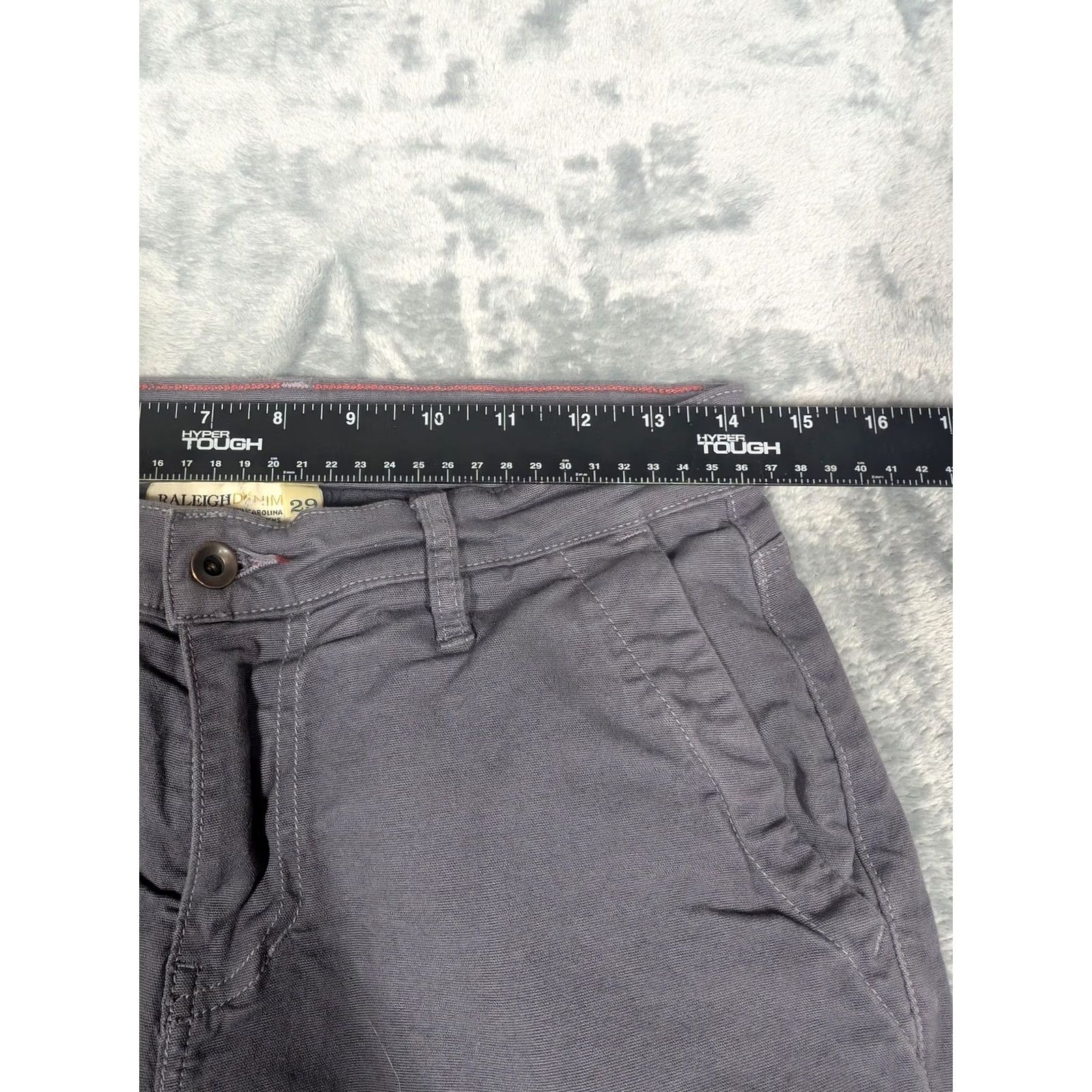 Raleigh Denim Raleigh Denim Jeans Mens 29x30 Gray Jones Slim Fit Khaki Pants Made USA Casual Size US 29 - 2 Thumbnail