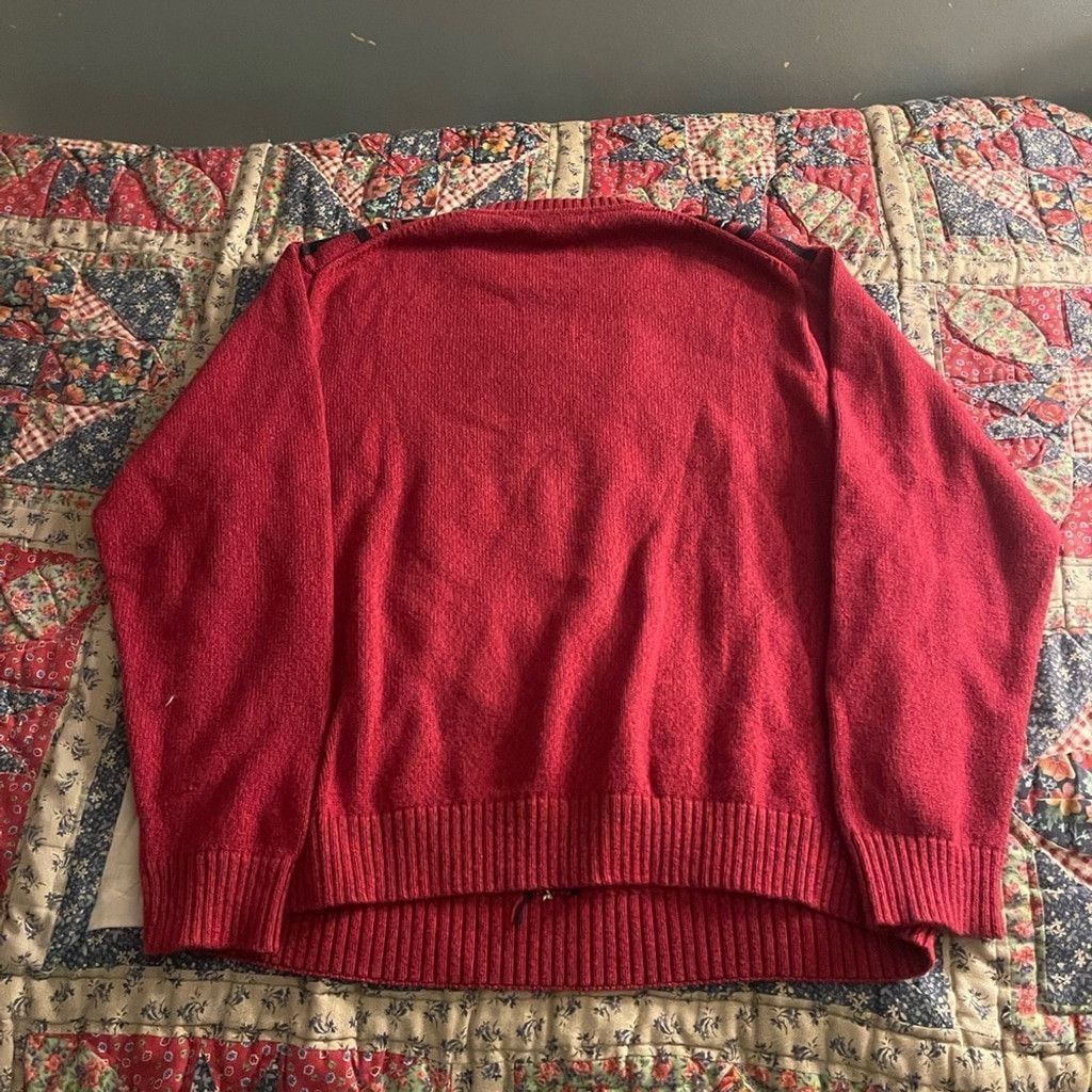Other Geoffrey Beene Red Plaid Men's Sweater size XL Size US XL / EU 56 / 4 - 2 Thumbnail
