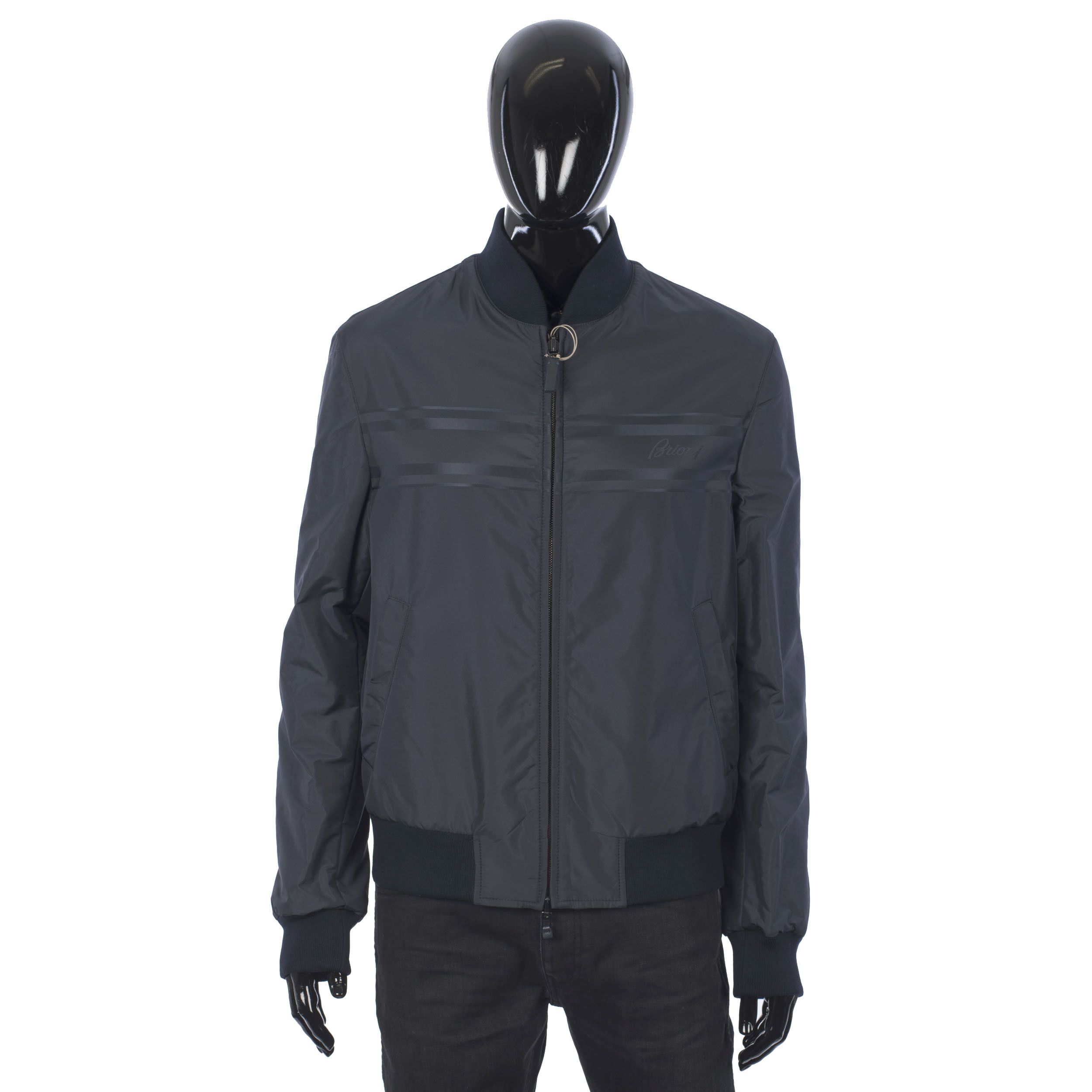 Brioni Reversible Blouson Jacket In Navy Blue Virgin Wool & Nylon Size US XL / EU 56 / 4 - 1 Thumbnail