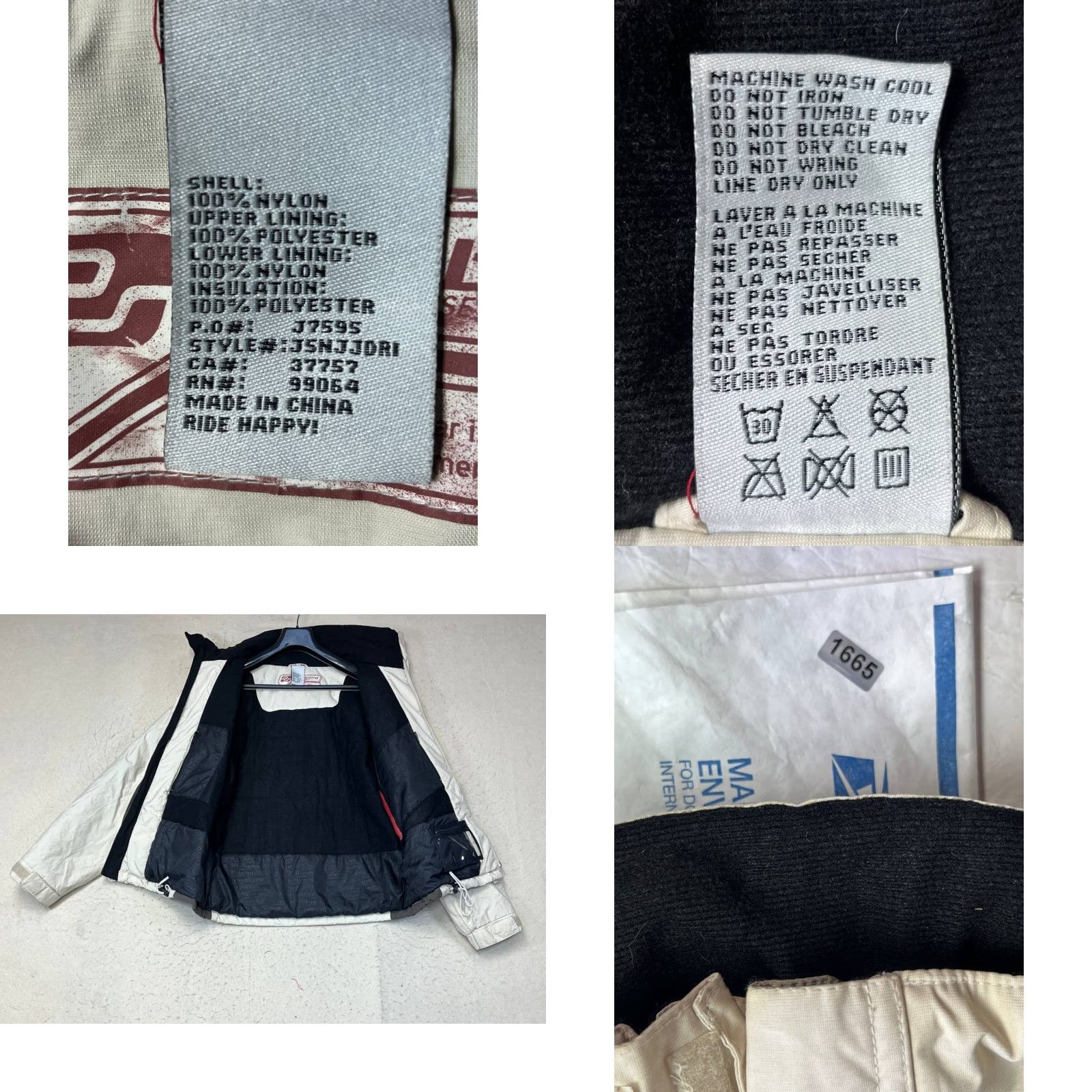 Billabong Billabong Expedition Jacket Men M White Water Resistant Hooded Puffer Mid-Length Outdoor Winter Coat Size US M / EU 48-50 / 2 - 11 Thumbnail