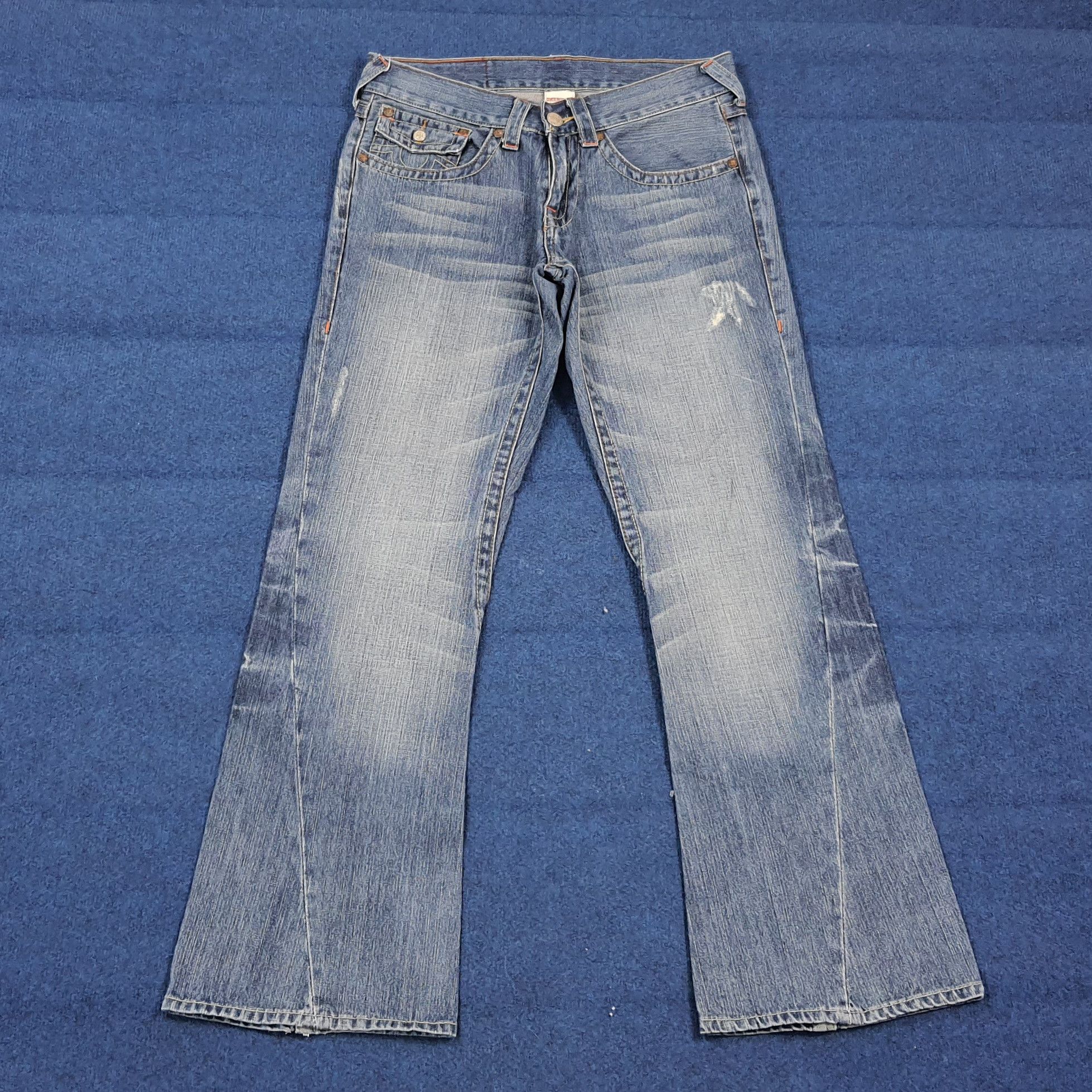 True Religion Rare True Religion Joey World Tour Embroidery Jeans C297N15 Size US 33 - 5 Thumbnail