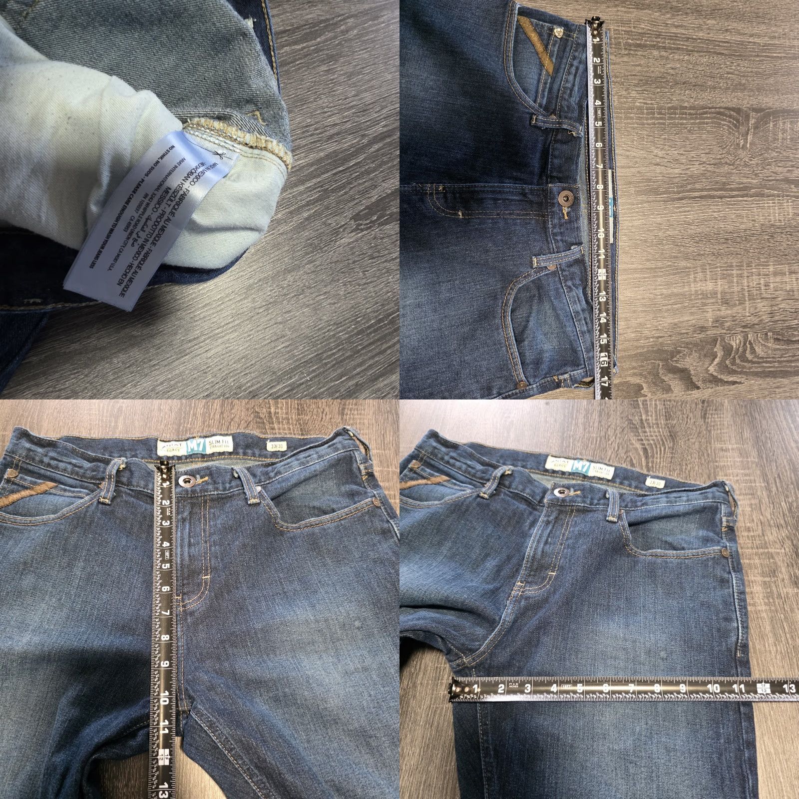 Ariat Ariat M7 Slim Straight Jeans Mens 33x30 Blue Fade Denim Cowboy Western Zip Slimming M7 Slim Straight Jeans Mens 33x30 Blue Fade Denim Cowboy Western Size US 33 - 8 Thumbnail