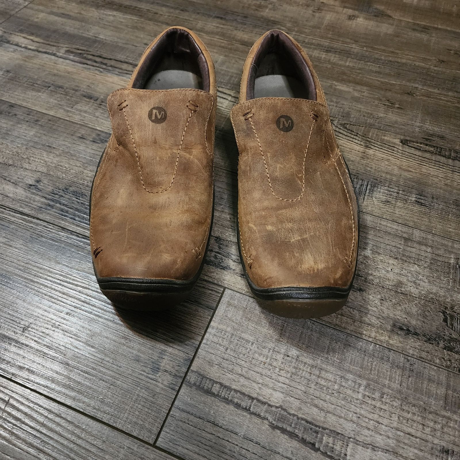Merrell Merrell Mens Cedar Tan J43985 Leather loafer Size 9. BX42 Size US 9 / EU 42 - 4 Thumbnail
