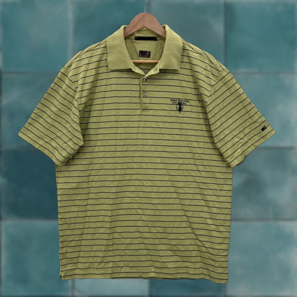 Nike Nike Tiger Woods Golf Polo Shirt Mens L Green Striped Robert Trent Jones Size US L / EU 52-54 / 3 - 1 Thumbnail
