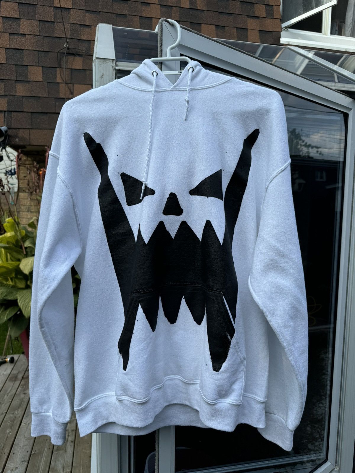 Asspizza × Designer Asspizza Pumpkin Face White Hoodie OG 2022