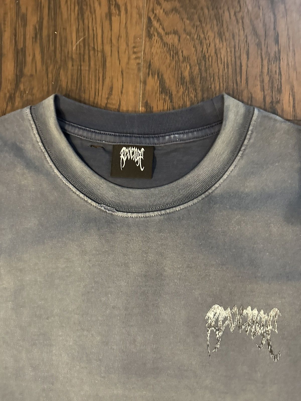 Revenge Kosuke Kawamura Glitch Arch Logo Tee Treated Navy Size US M / EU 48-50 / 2 - 3 Thumbnail
