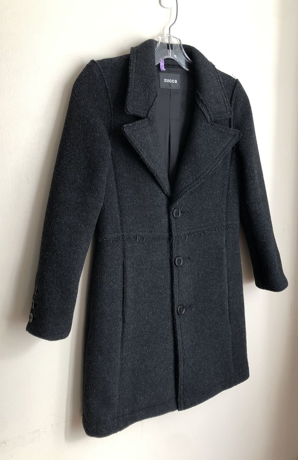 CABANE de ZUCCa × Issey Miyake × Zucca Zucca Vintage Distressed Raw Hem Coat Size S / US 4 / IT 40 - 11 Thumbnail