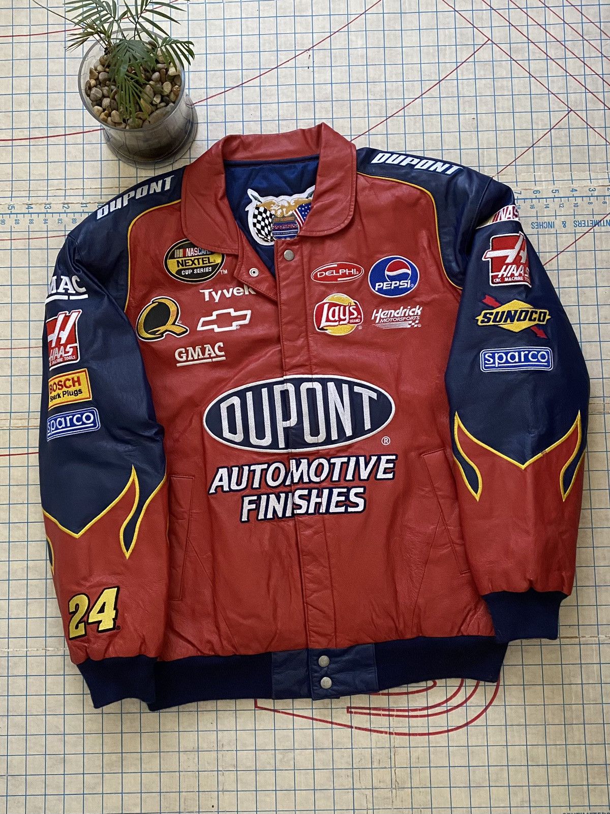 Vintage Jeff Hamilton Leather NASCAR Jacket Jeff Gordon Flame | Grailed