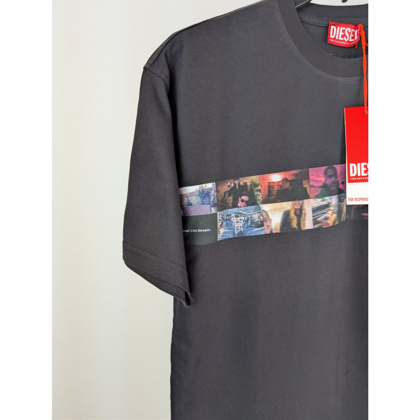 Diesel o1rshd1 T-Boxty T-shirt in black cotton jersey Size US L / EU 52-54 / 3 - 6 Thumbnail
