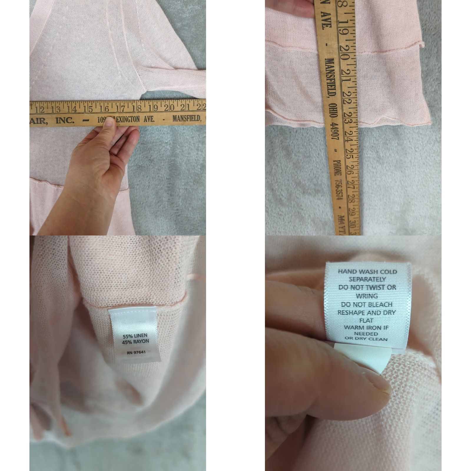 J. Jill J Jill Cardigan Womens Small Pastel Pink Sweater Linen Blend Coquette Size S / US 4 / IT 40 - 8 Thumbnail