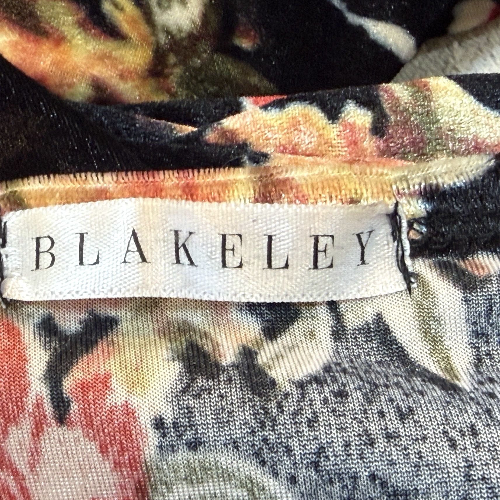 Velour Blakeley Long Duster Cardigan L/XL Black Velour Floral Print Long Sleeve Size L / US 10 / IT 46 - 7 Thumbnail