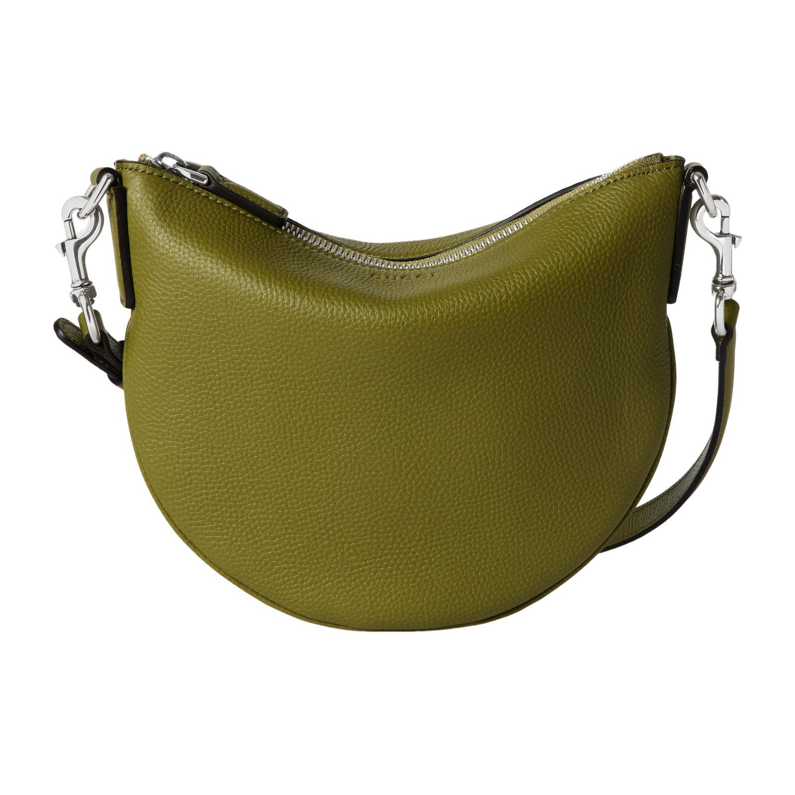 GUCCI B Small $1560 Olive Green Grained Leather Crossbody Ba