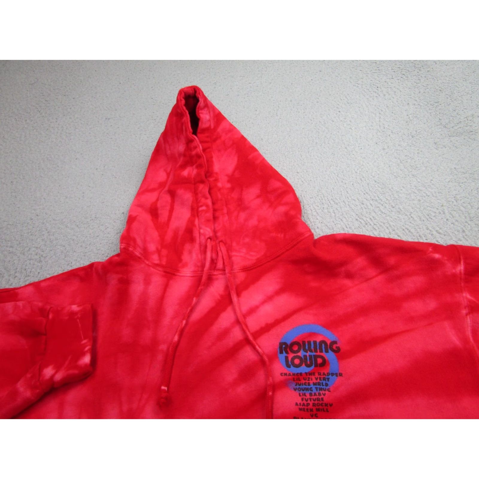 Vintage Rolling Loud Sweatshirt Mens Large Red Tie Dye Hoodie LA December Festival Size US XXL / EU 58 / 5 - 4 Thumbnail