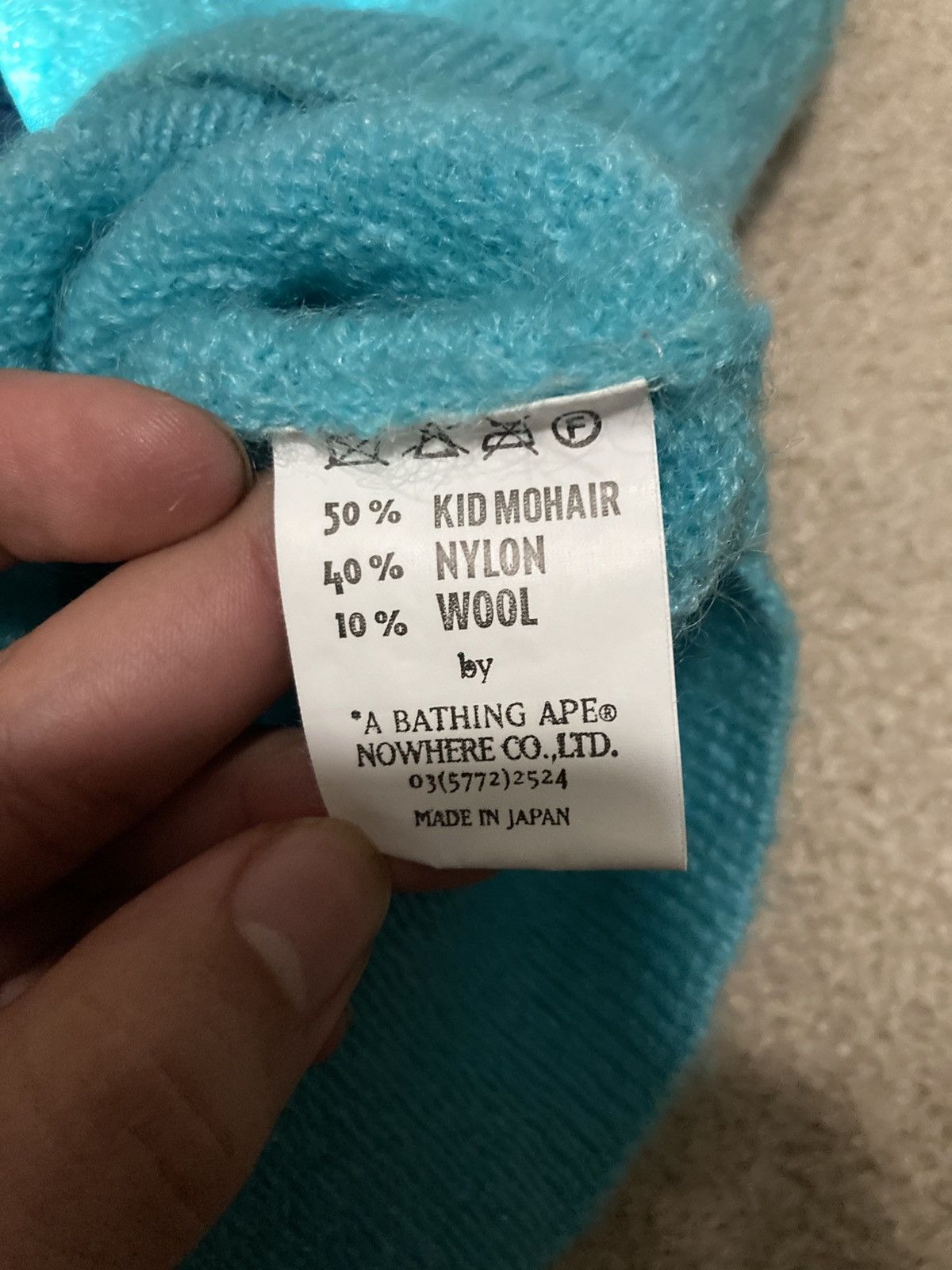 Bape 2000s Bape Cerulean Blue Wool Sweater Knit Mohair OG 90s Size US XS / EU 42 / 0 - 5 Thumbnail