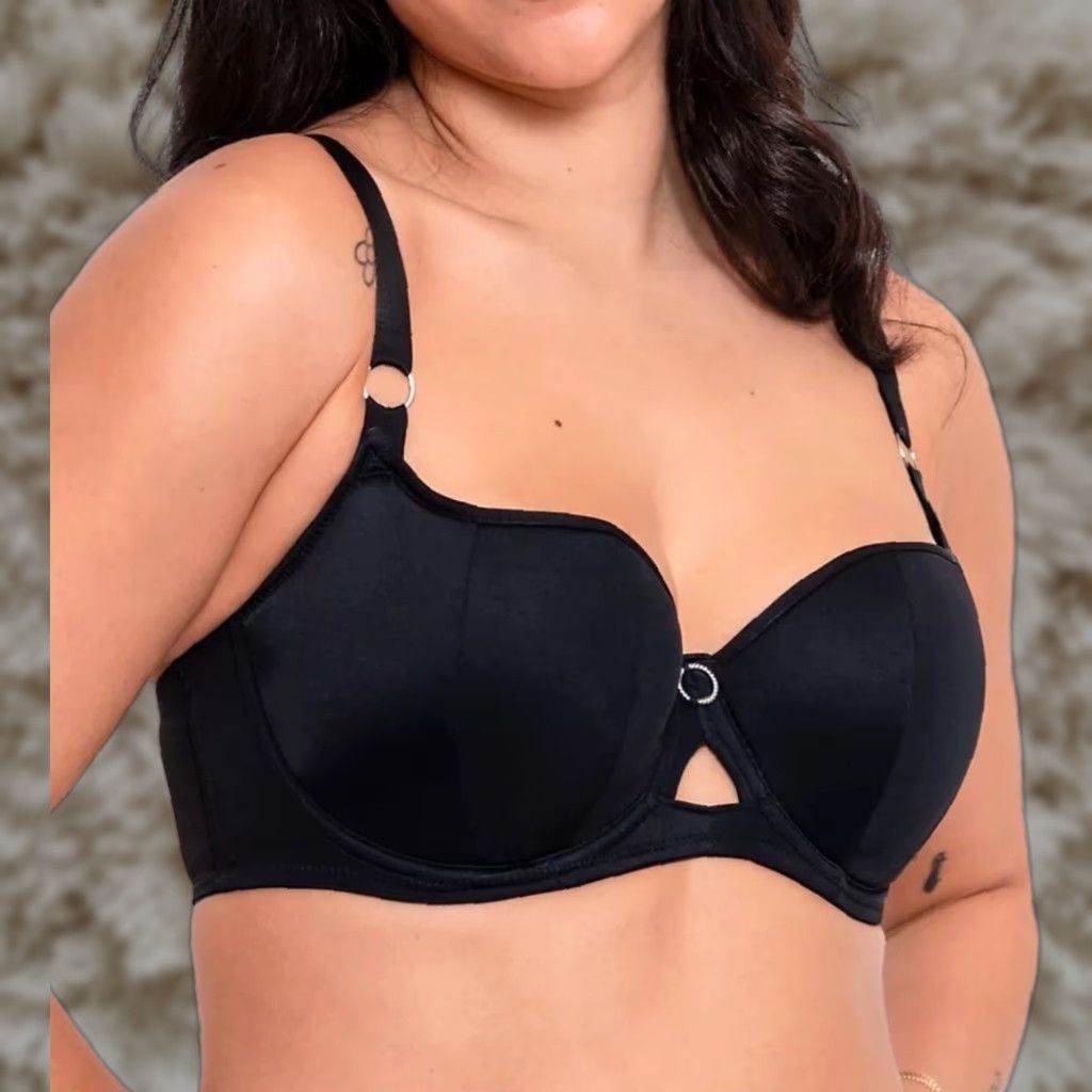 Vintage Curvy Kate Boost Me Up Multiway Padded Balcony Bra 32G Ck 2710 Black New Nwt, Women's